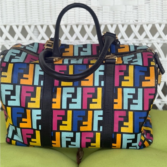 Fendi Multicolor Logo Duffel Bag - Picture 2 of 16